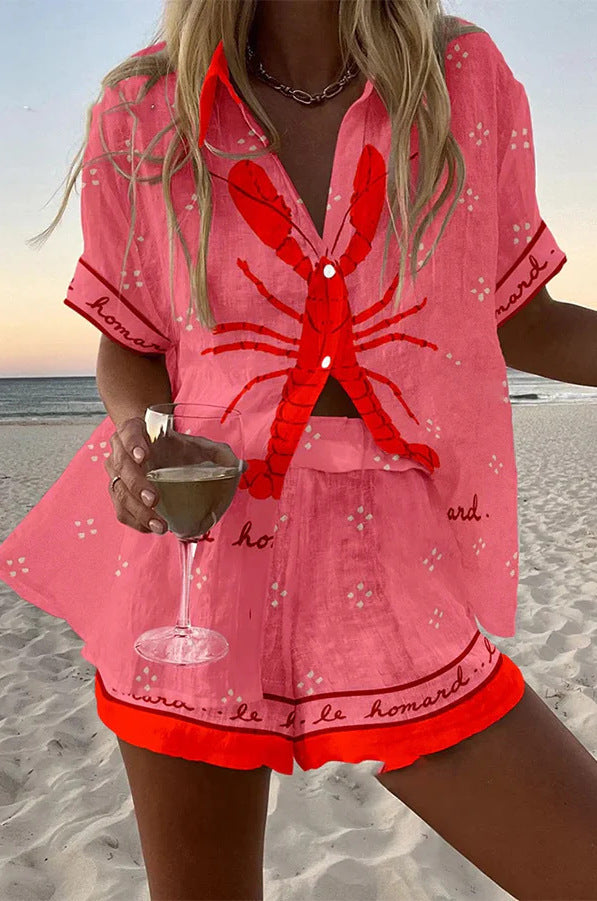 Pallina - Short Pink Summer Suit