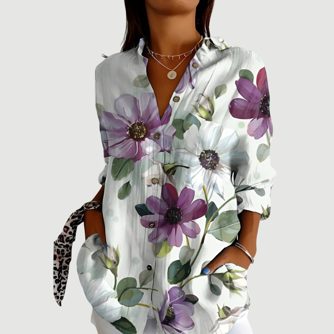 Silje™ | Blouse with Colourful Design
