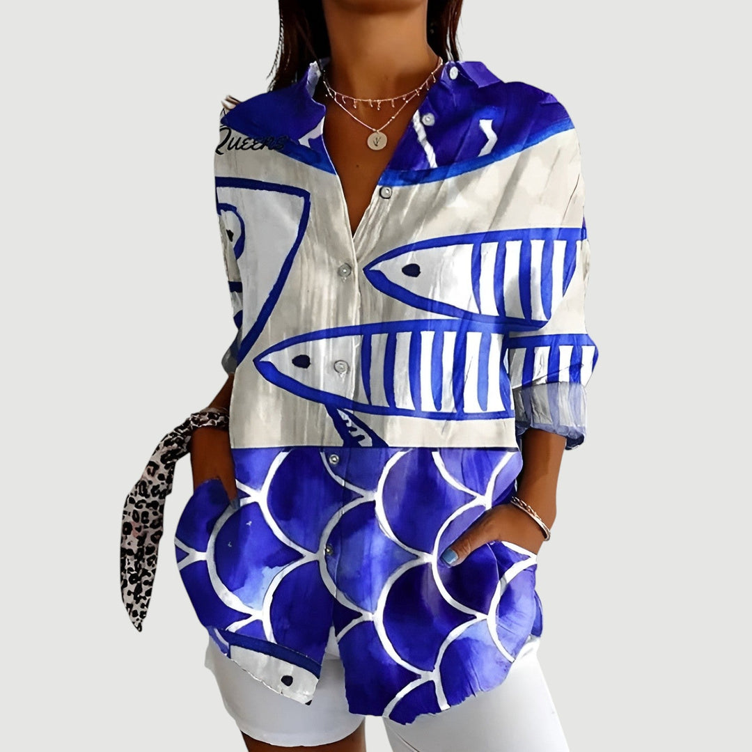 Malou™ | Blouse with Colourful Design