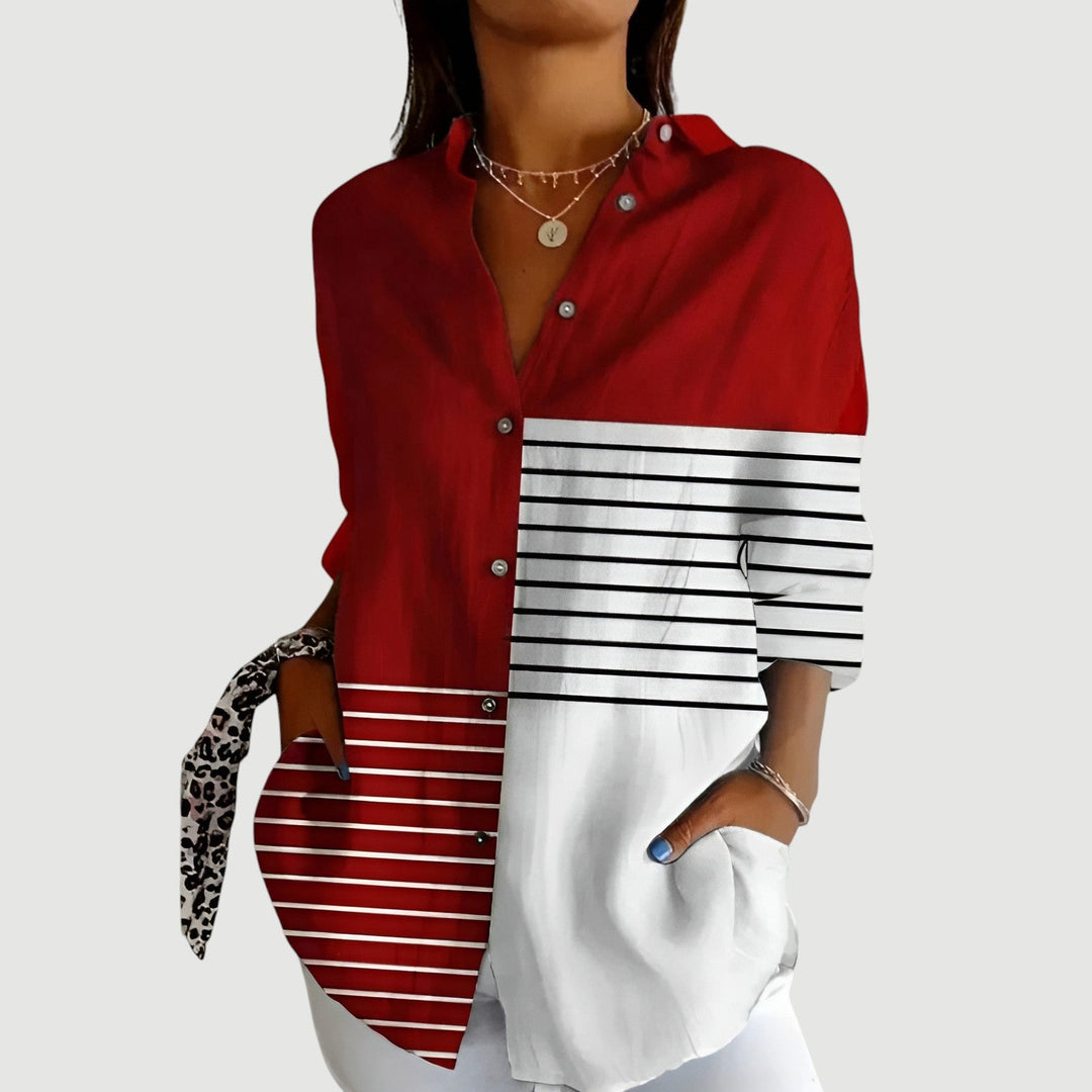Fenja™ | Blouse with Colourful Design
