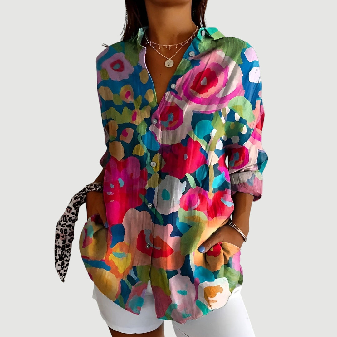 Anna™ | Blouse with Colourful Design