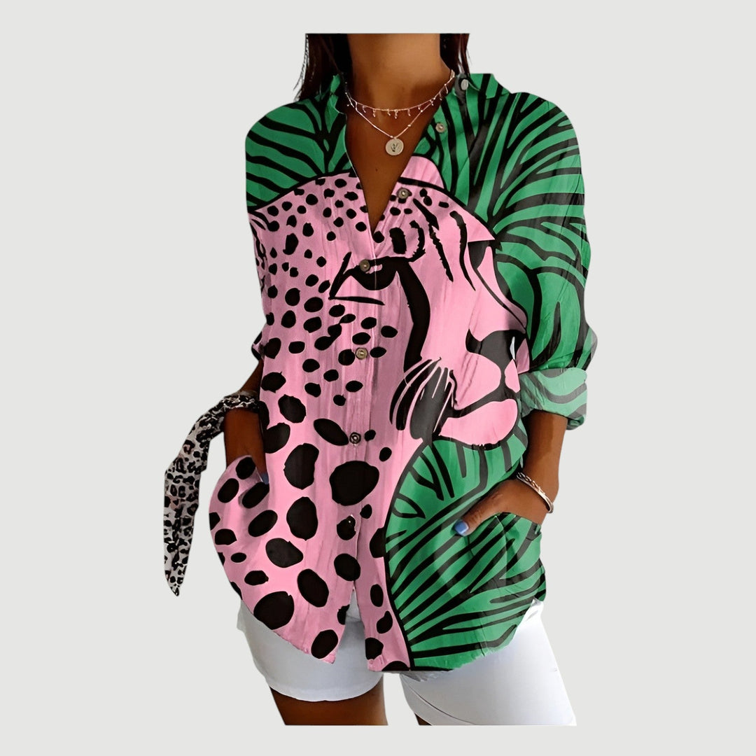 Vera™ | Blouse with Colourful Design