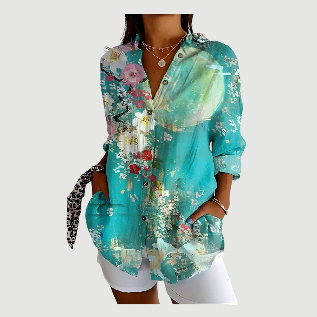 Ella™ | Blouse with Colourful Design