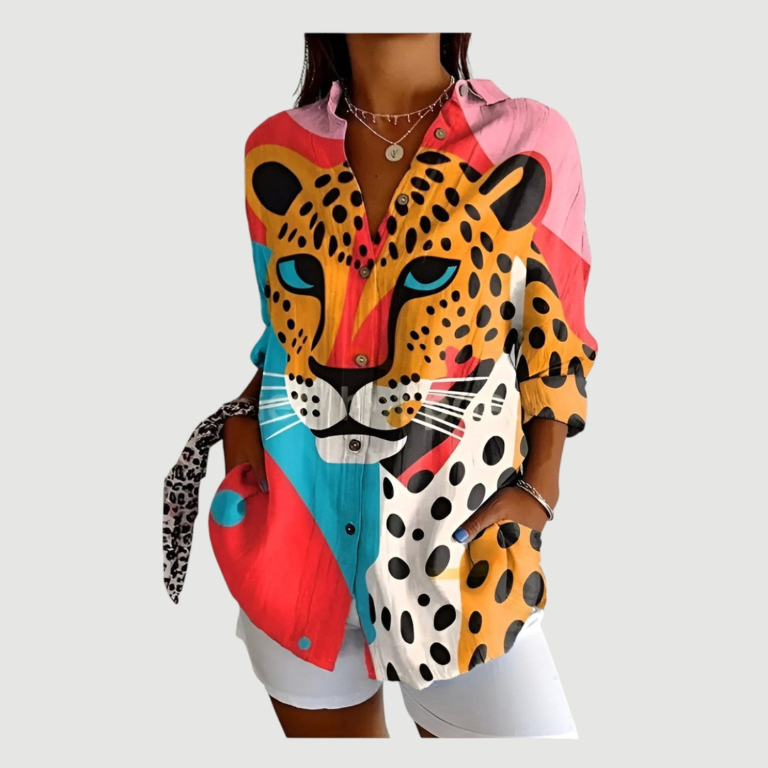 Dagna™ | Blouse with Colourful Design