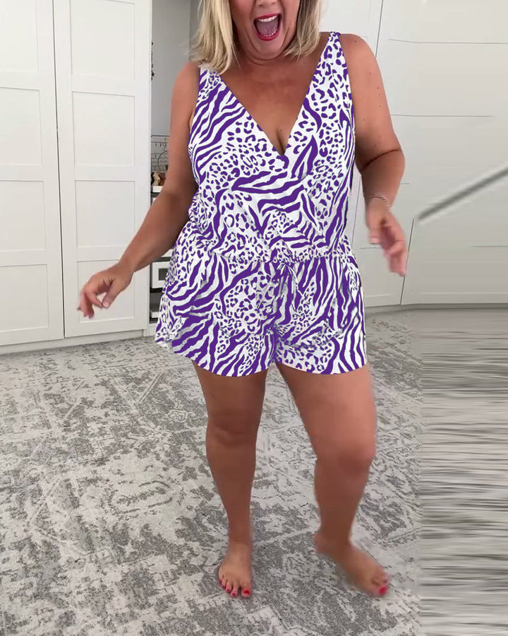 Sanne | Swim Jumpsuit with Summer Print