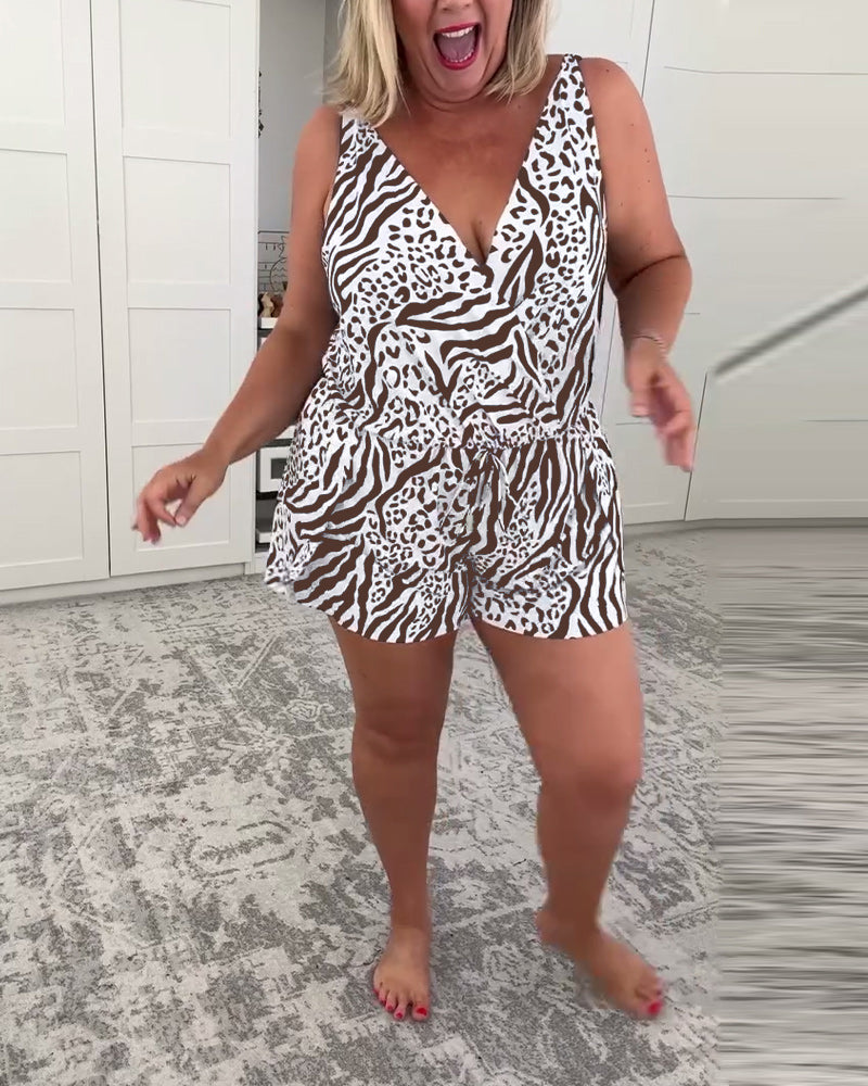Sanne | Swim Jumpsuit with Summer Print