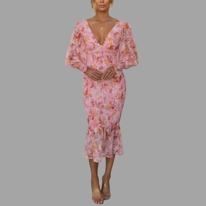 Alvina | Beautiful Floral Dress for Elegance