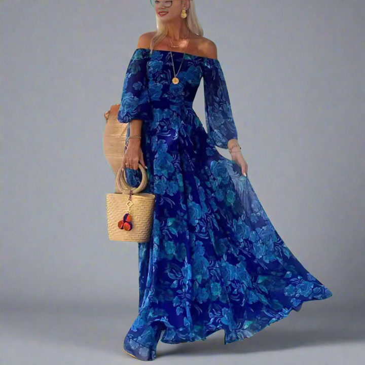 Elviera | Elegant Maxi Dress with Off-Shoulder