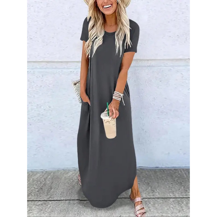 Olivia | Casual Summer Round Neck Maxi Dress