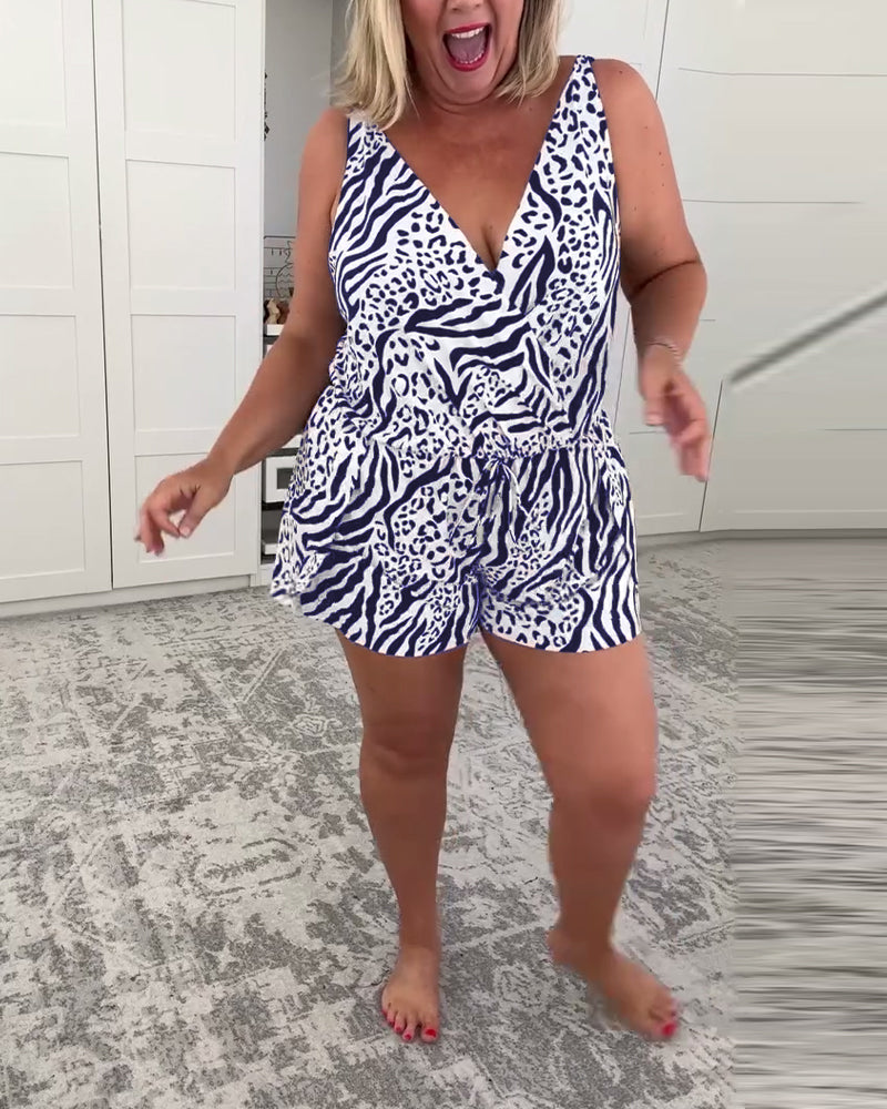 Sanne | Swim Jumpsuit with Summer Print