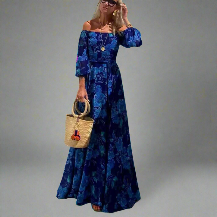 Elviera | Elegant Maxi Dress with Off-Shoulder