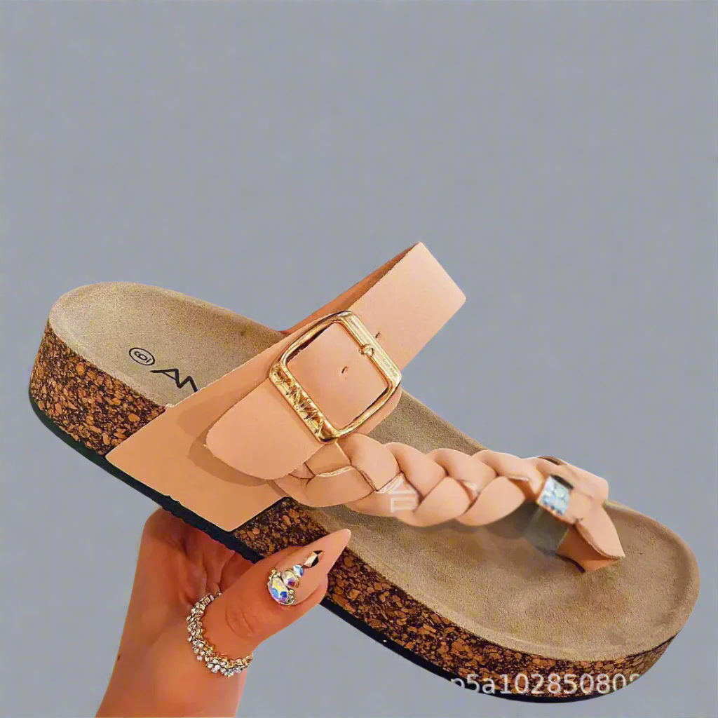 Josepha | Comfortable high-quality leather slippers for summer