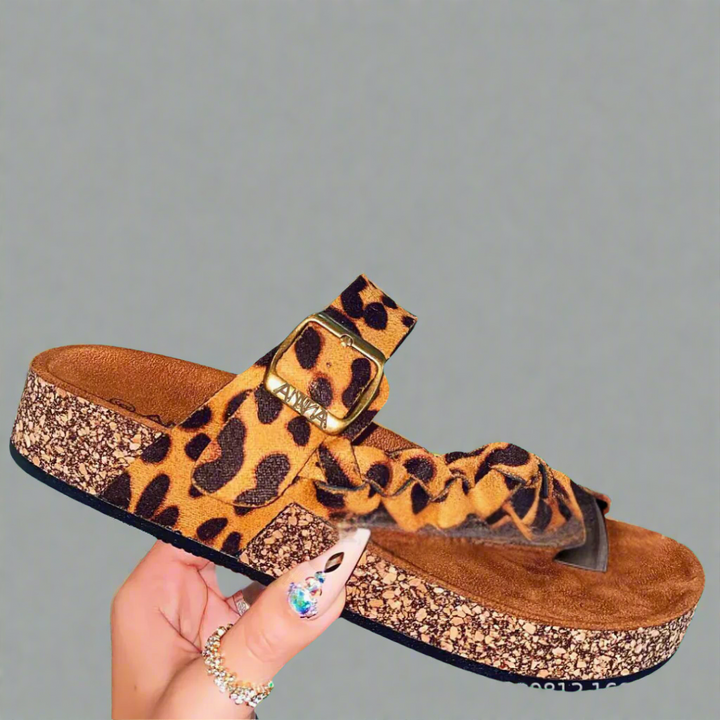 Josepha | Comfortable high-quality leather slippers for summer