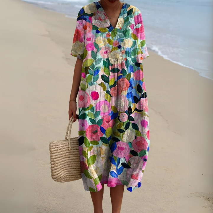 Nathalie - Elegant Floral Dress