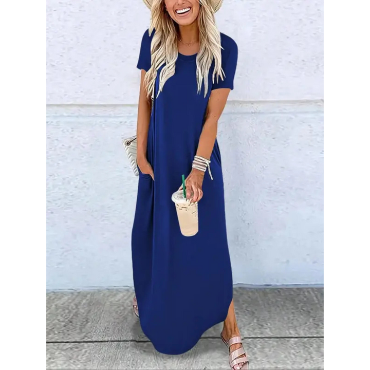 Olivia | Casual Summer Round Neck Maxi Dress