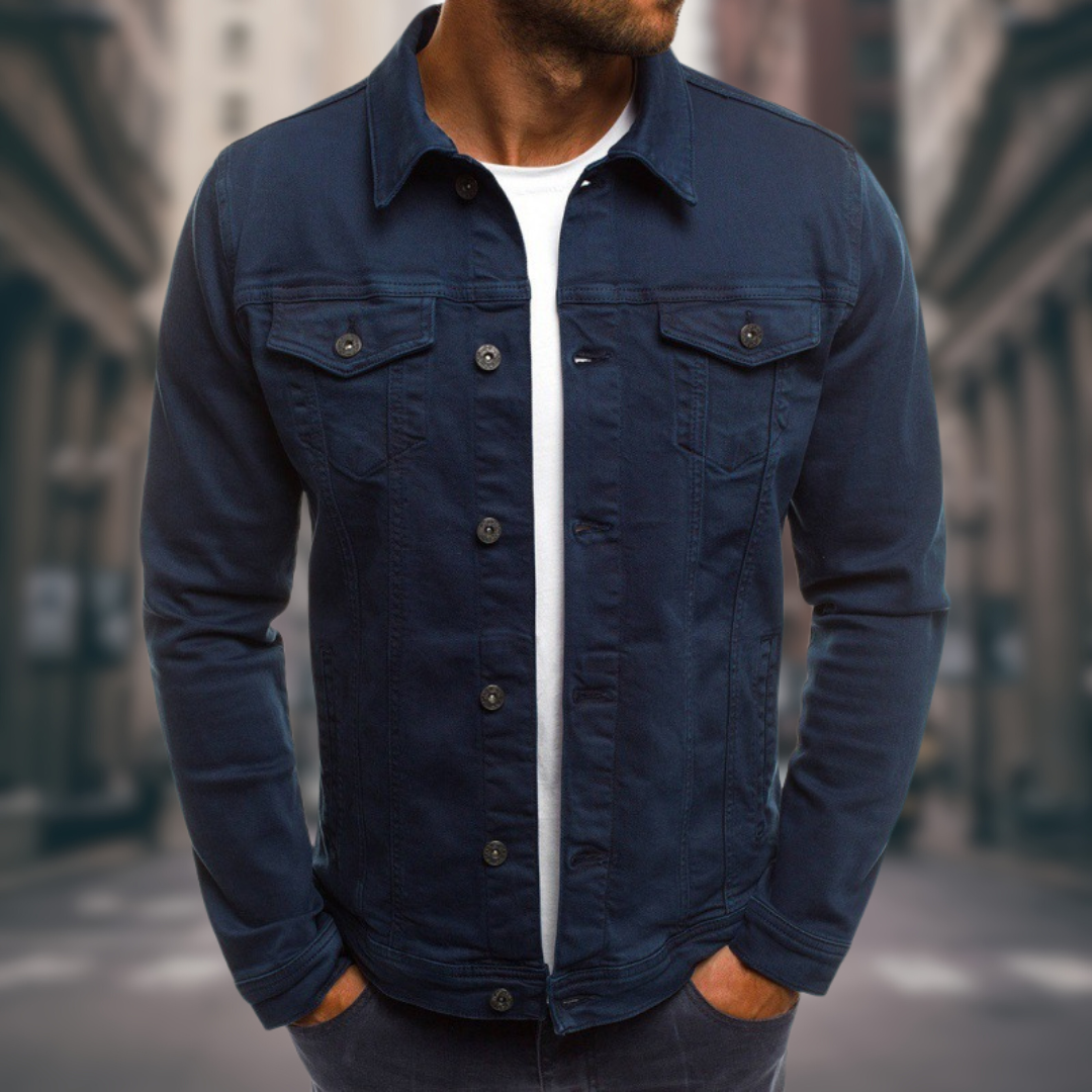 VERNANO | Denim Jacket with Sartorial Cut