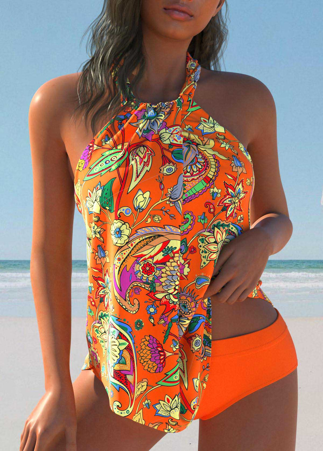 Tania | Elegant Tie-Dye Swimsuit