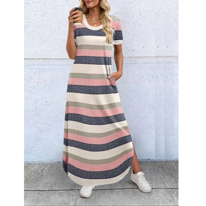 Olivia | Casual Summer Round Neck Maxi Dress