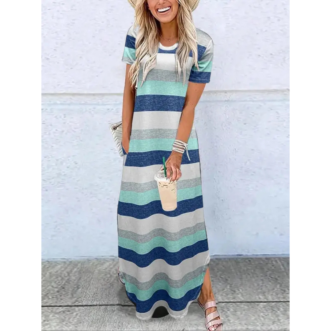 Olivia | Casual Summer Round Neck Maxi Dress