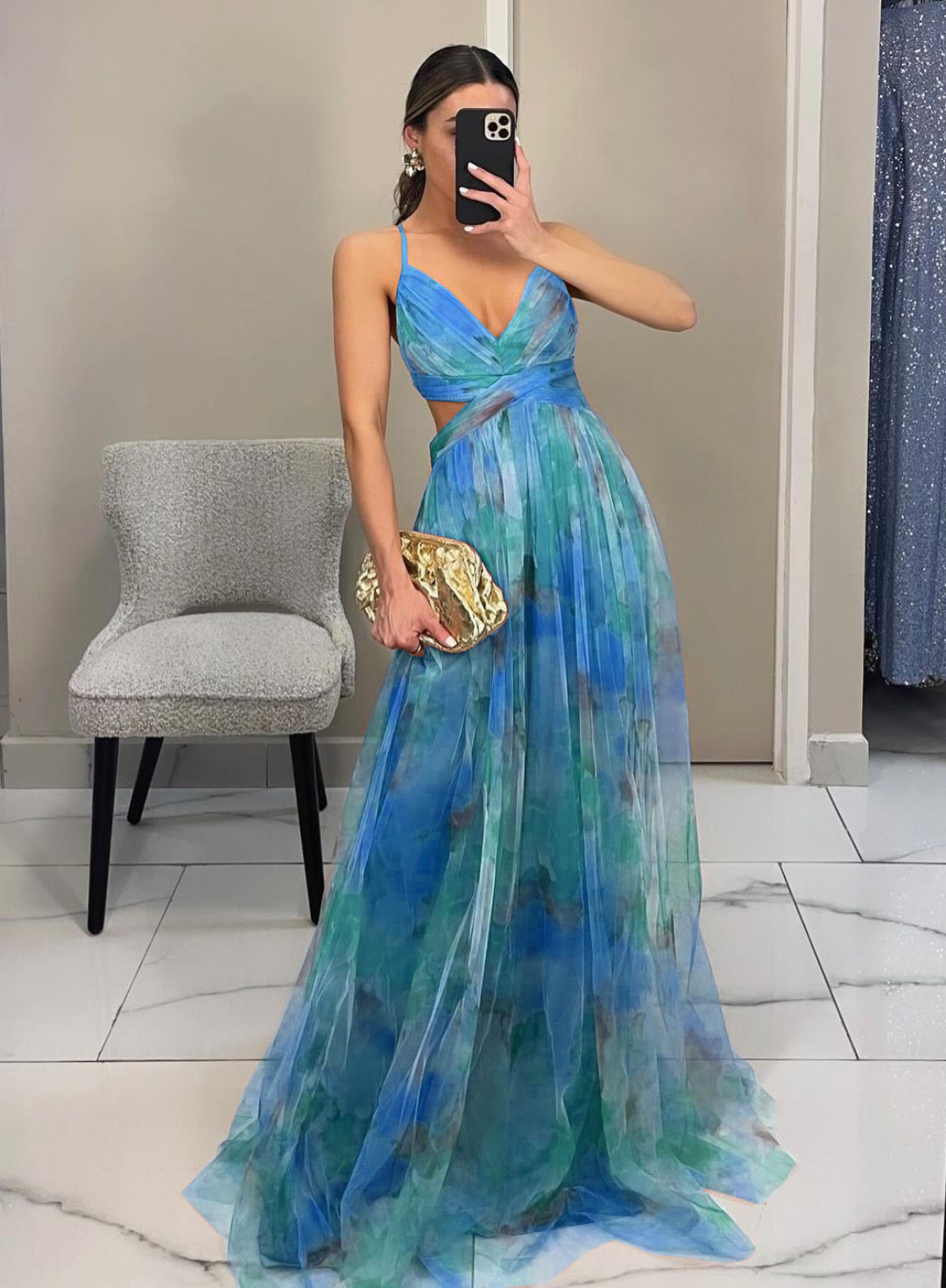 Giselle - Enchanting Maxi Dress with Floral Print