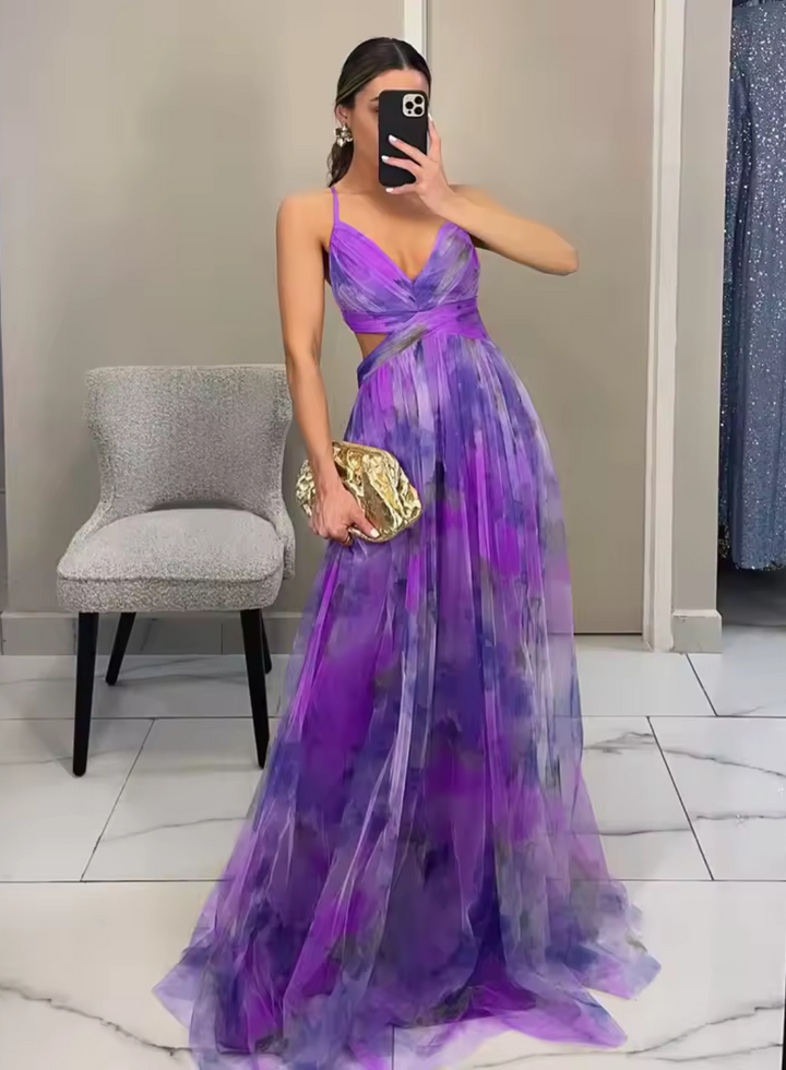 Giselle - Enchanting Maxi Dress with Floral Print