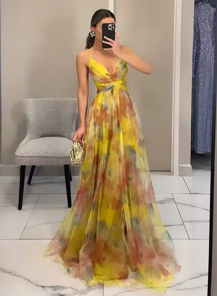Giselle - Enchanting Maxi Dress with Floral Print