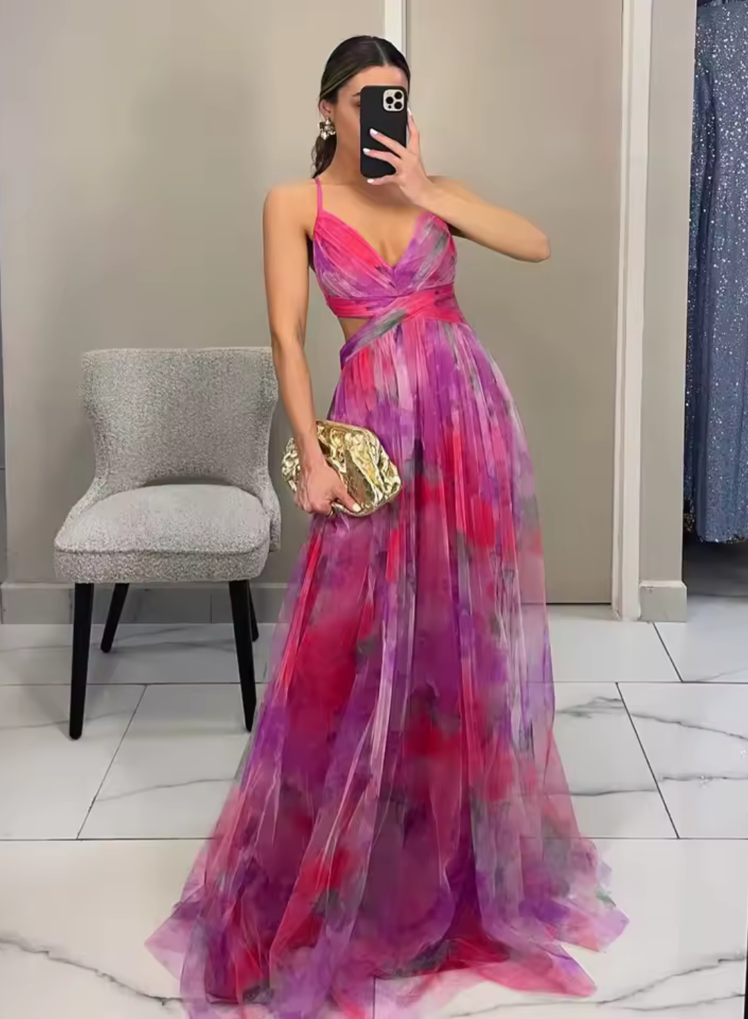 Giselle - Enchanting Maxi Dress with Floral Print