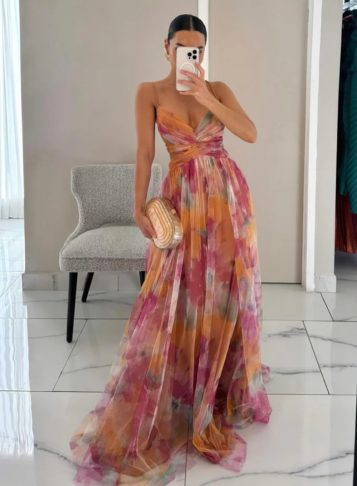 Giselle - Enchanting Maxi Dress with Floral Print