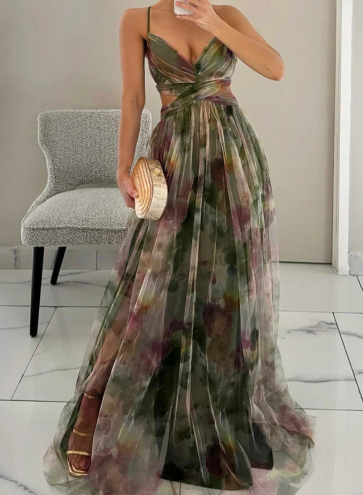Giselle - Enchanting Maxi Dress with Floral Print