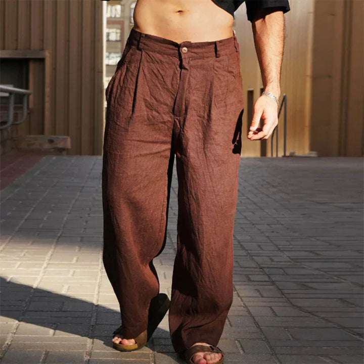 Dario - Wide-Leg Linen Trousers