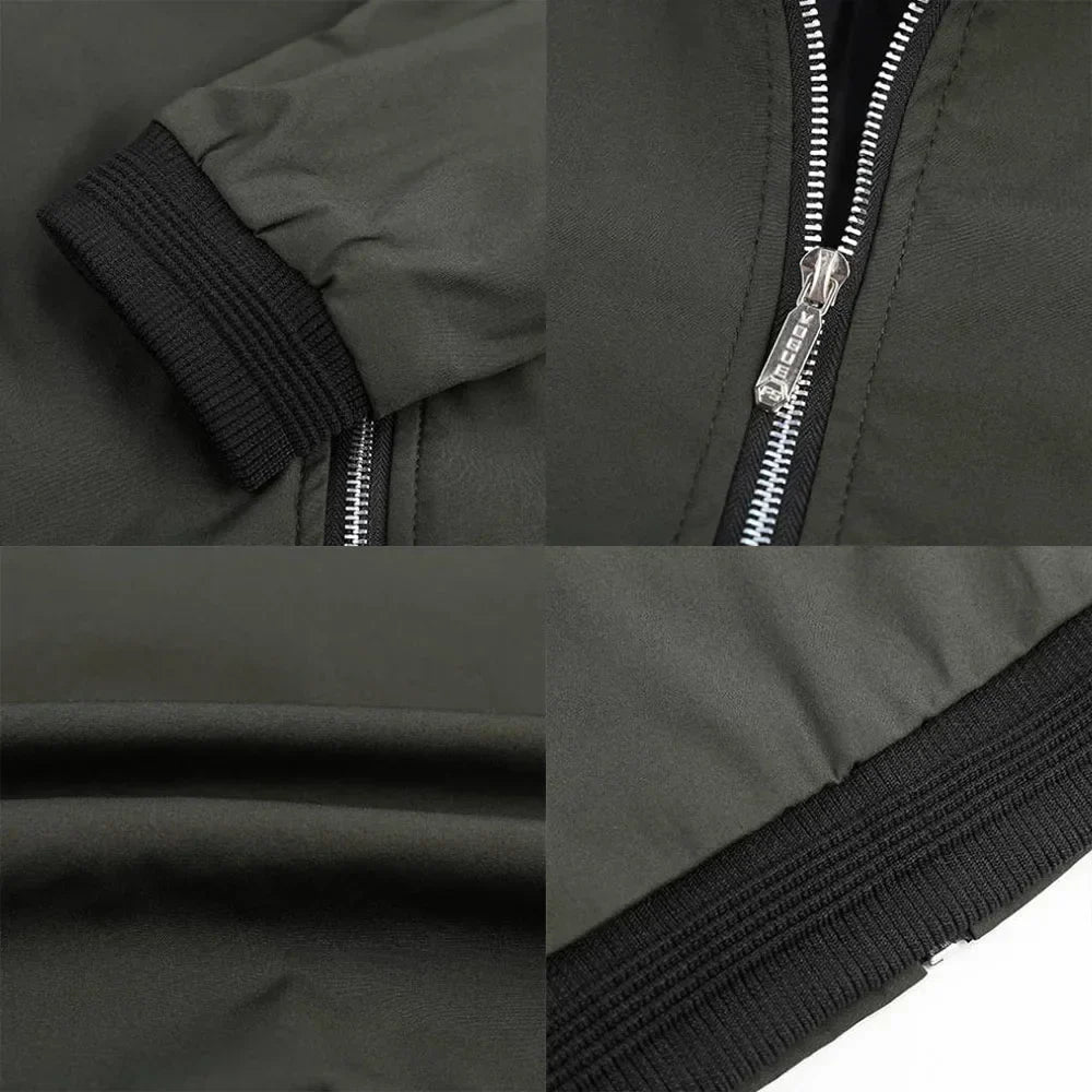 ALVESCO | Men's Bomber Jacket in Solid Design