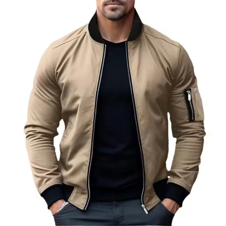 ALVESCO | Men's Bomber Jacket in Solid Design