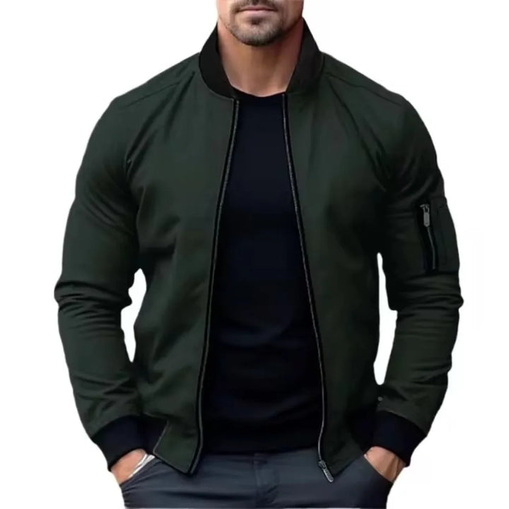 ALVESCO | Men's Bomber Jacket in Solid Design