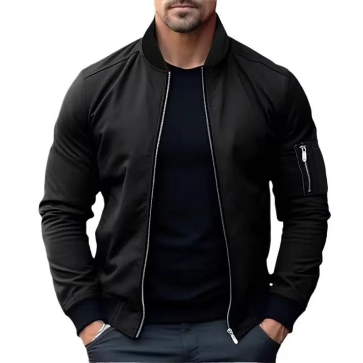 ALVESCO | Men's Bomber Jacket in Solid Design