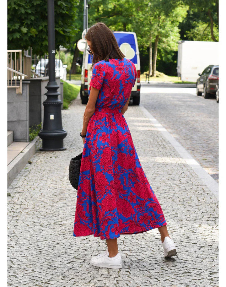 EVA | Elegant Dress with V-Neck and Tummy Coverage