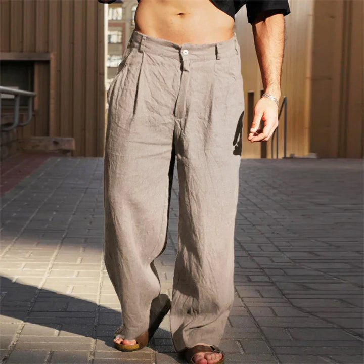 Dario - Wide-Leg Linen Trousers