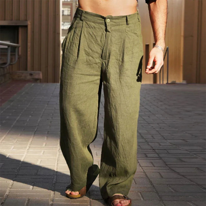 Dario - Wide-Leg Linen Trousers