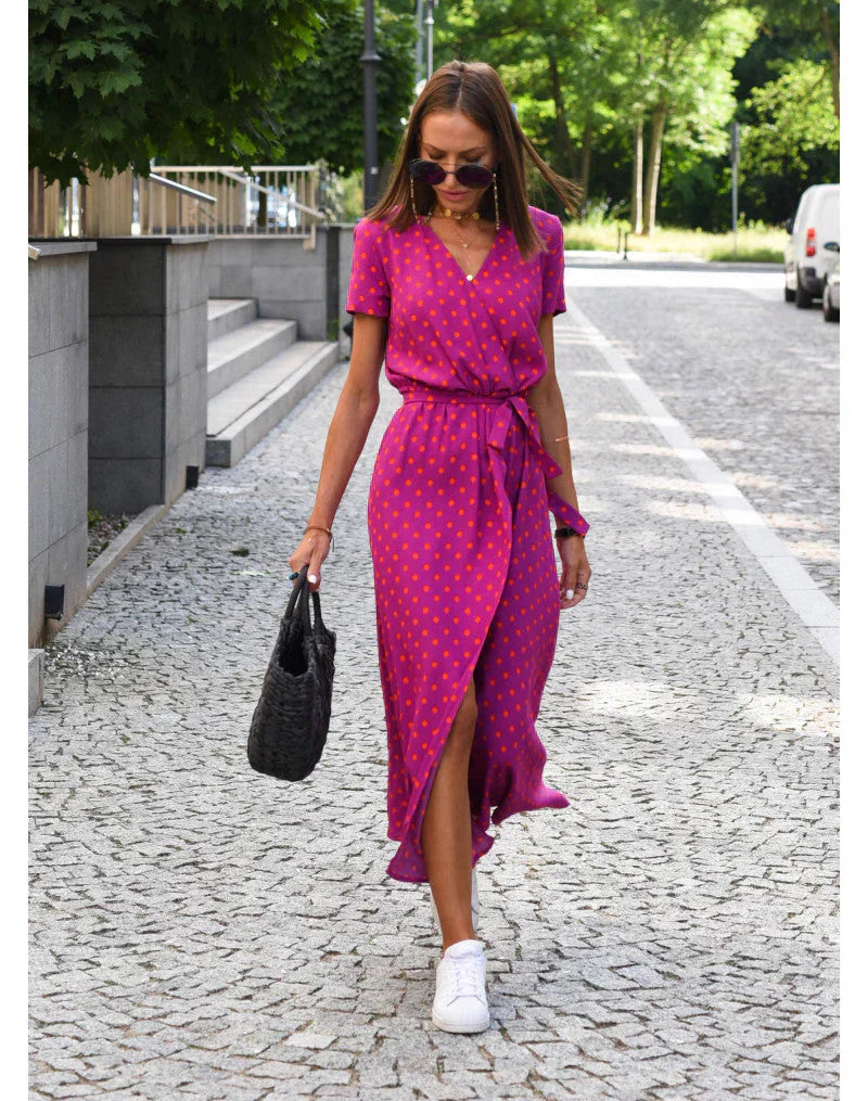 EVA | Elegant Dress with V-Neck and Tummy Coverage