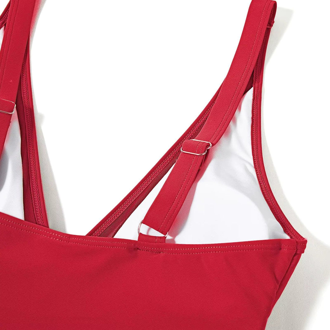 Jennie | Mesh-Detail Shaping Swim Bodysuit