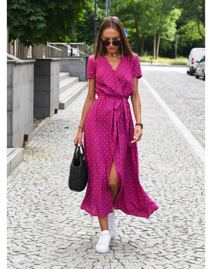 EVA | Elegant Dress with V-Neck and Tummy Coverage