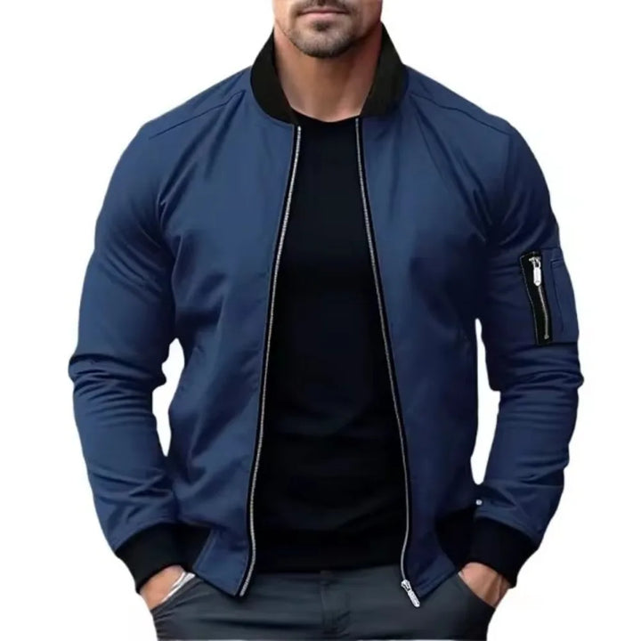 ALVESCO | Men's Bomber Jacket in Solid Design