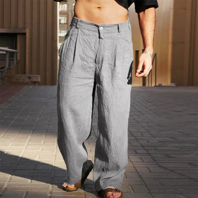 Dario - Wide-Leg Linen Trousers