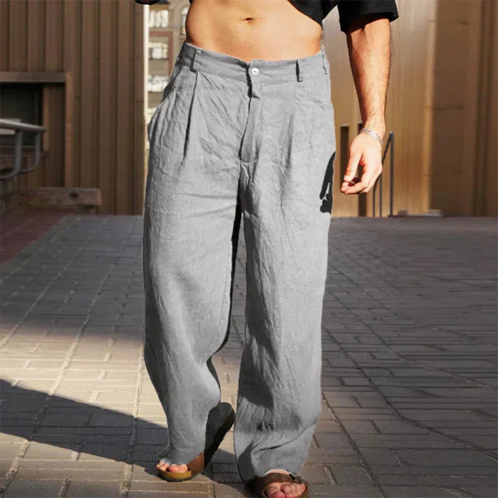 Dario - Wide-Leg Linen Trousers