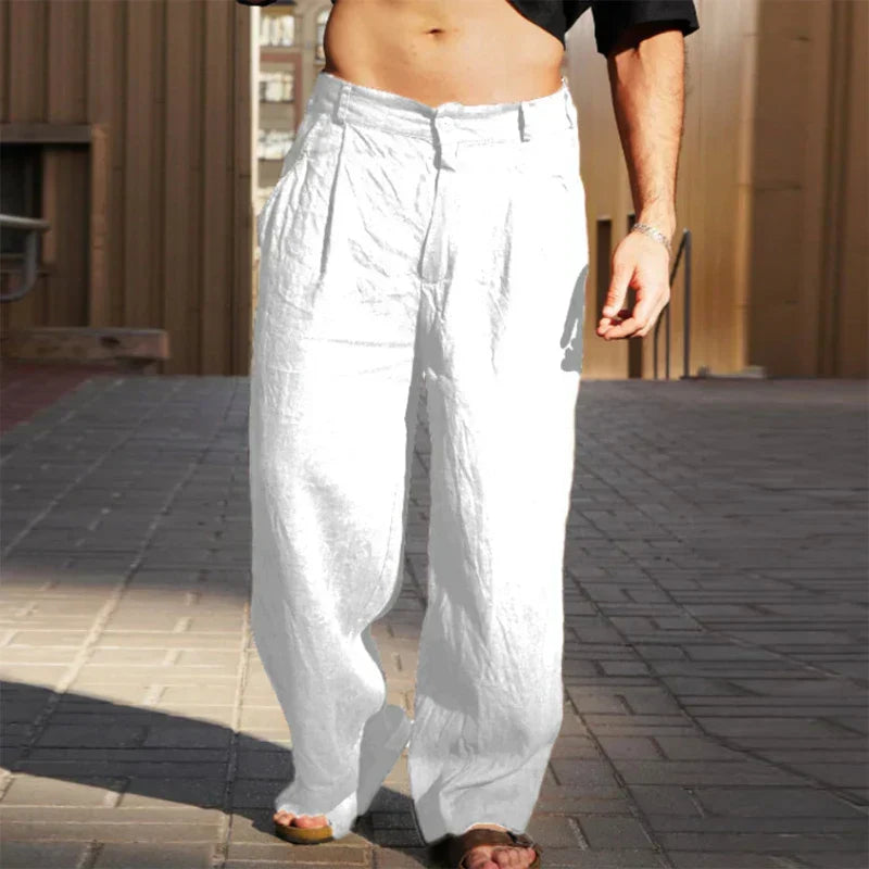 Dario - Wide-Leg Linen Trousers