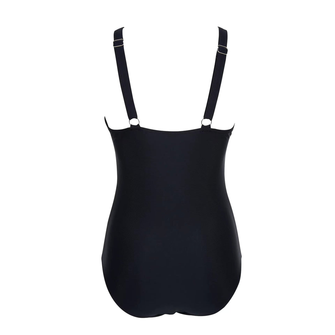 Jennie | Mesh-Detail Shaping Swim Bodysuit