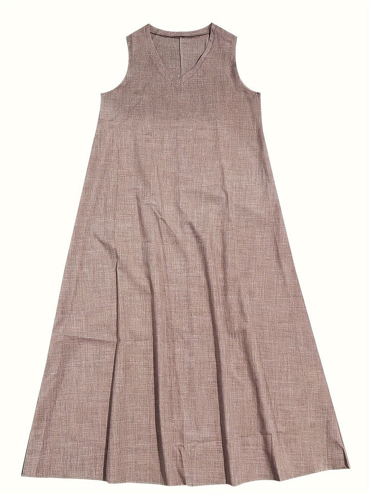 Joan – Sleeveless Textured Maxi Dress