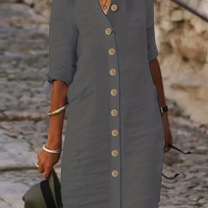Adele – Button-Down Shirt Dress