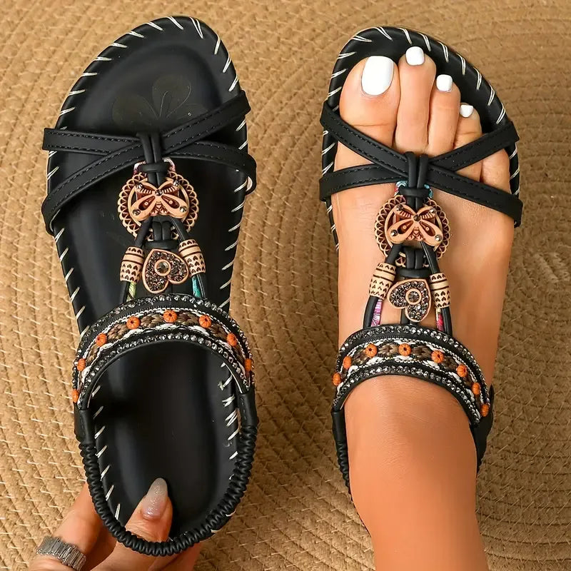 Colella | Elegant Rhinestone Butterfly Sandal