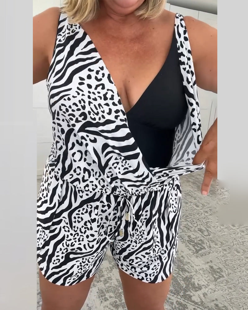 Sanne | Swim Jumpsuit with Summer Print