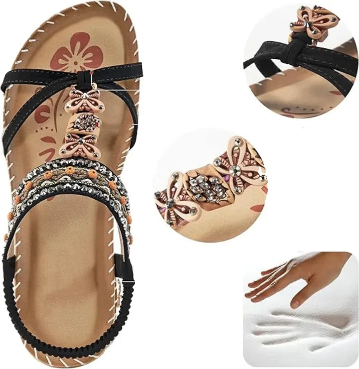 Colella | Elegant Rhinestone Butterfly Sandal